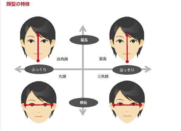 顔型別似合うメガネの選び方 自分の顔型を知ろう Hamacross411 ハマクロス411 ホームページ